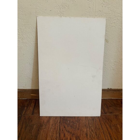 Hand-Painted Botanical Art Canvas Board impressionist 10.5x16" blue green READ - Picture 5 of 9